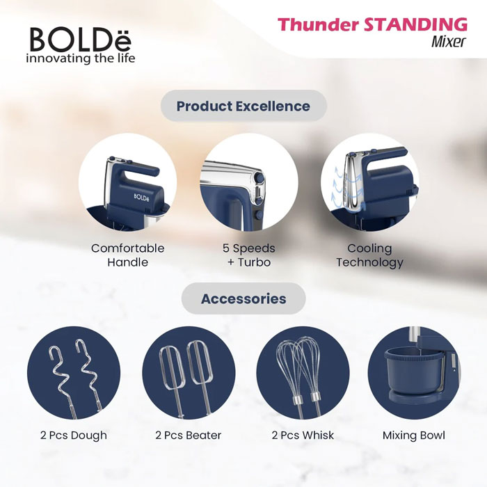 Bolde Standing Mixer Super Mix Thunder 3 L - Biru